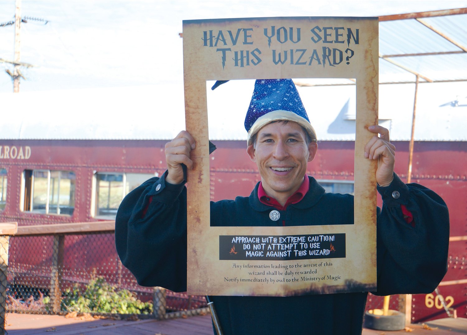 The event will feature award-winning magician Jeff Evans, who will teach “mystic arts” while participants prove their prowess and boast their best at trivia and adventure games in the 1920s historic railroad coaches.